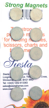 Pack of 10 flat disc magnets