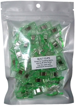Pack of 50 small Green quilt clips