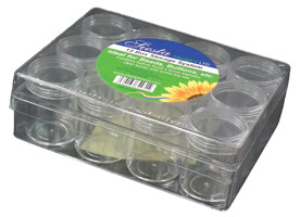 Clear Storage Box with 12 Stacker jars