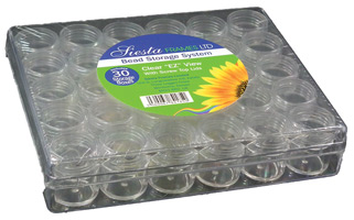 Clear Storage Box with 30 Stacker jars
